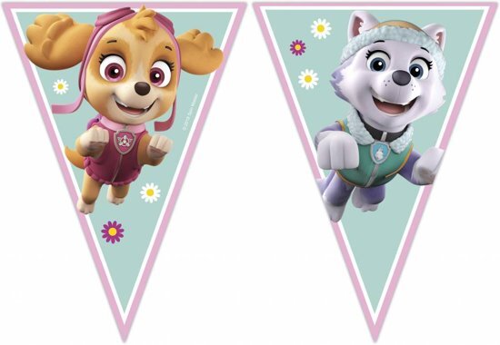 Partywinkel Paw Patrol Skye en Everest vlaggenlijn 2,3 mtr.