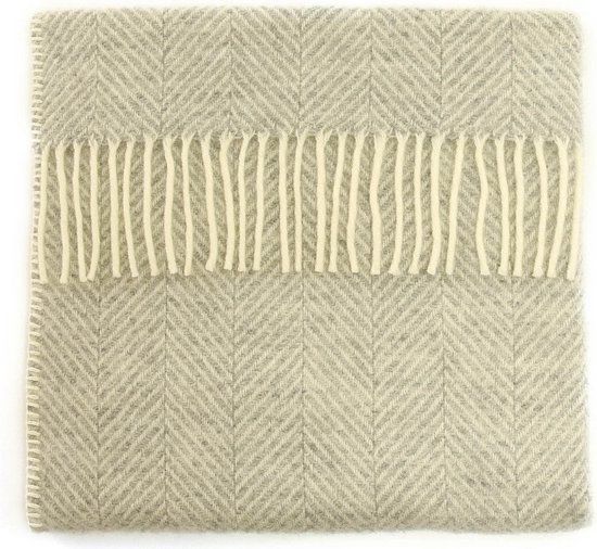 Babydekentje Visgraat Grijs - 68x73 - Wol - Tweedmill UK