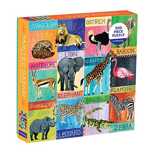 Mudpuppy Painted Safari 500 Piece Family Puzzle - 9780735366671