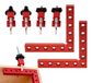 Angle de positionnement 90° - Support de positionnement en aluminium - Serre-joint de menuiserie de 140 mm - Règle pour un alignement précis - Jeu de 2