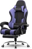 GTPLAYER Gamingstoel 135° verstelbaar, ergonomisch, met uitschuifbare voetsteun - Paars stof