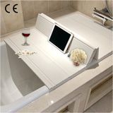 Merkloos Badplank - Badrek - met tablet houder - Wit - Kunststof - 170x75 cm