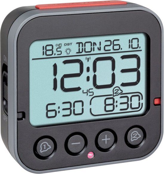 TFA Bingo 2.0 - Radiogestuurde wekker - Zwart