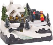 vidaXL Mini Kerstdorp 16 x 11,5 x 13 cm Kunststof Multikleur