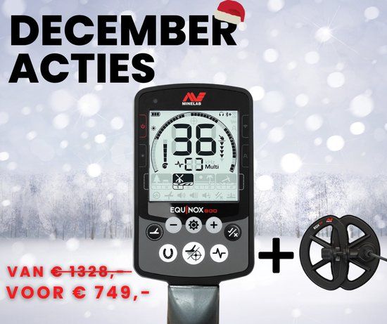 Minelab Equinox 800 Metaaldetector voor volwassenen - Multi-IQ - Waterdicht - 3 jaar garantie