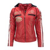Urban Leather 58 LADIES, Dames Motorjack van Leer met Gekeurde Beschermers voor Rug, Schouders en Ellebogen.