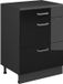 Vicco Commode Rion, Zwart hoogglans/Antraciet, 60 x 46 cm