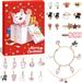 Adventskalender 2026 pour enfants/filles - Calendrier de l'avent de bijoux pour chat 24 jours - Bagues - Colliers
