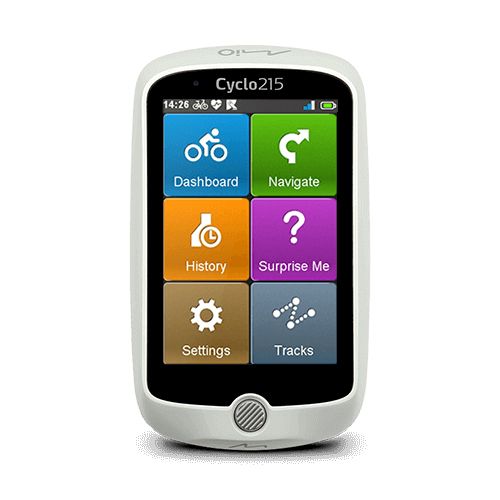 Mio Cyclo 215 HC - Fietsnavigatie - 3.5" Touchscreen - Hartslagsensor - Wit
