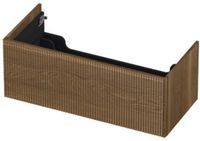 INK - Onderkast 1 Lade Push 2 Open Verticaal Gefreesd Bestaande Uit - 1000x450x376 Mm - Massief Eiken Aqua