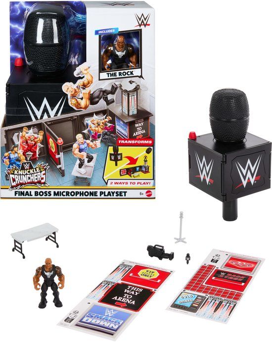 WWE Knuckle Crunchers Final Boss Microphone Playset