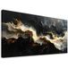 Tableau Moderne Abstraction Vagues Lignes Noir Beige 100x50