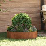 vidaXL Plantenring Roestig 80 x 80 x 20 cm Weervast Staal
