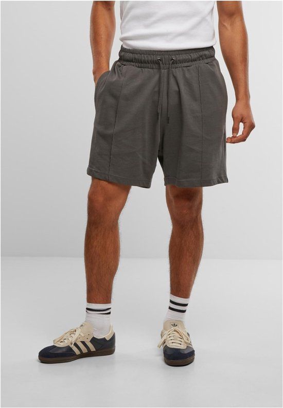 Urban Classics Heavy Jersey Pintuck Track Shorts Heren Shorts - donkergrijs - M