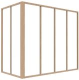 Vente-unique Hoekraam werkplaats van gepoedercoat aluminium - L120 x B60 x H105 cm