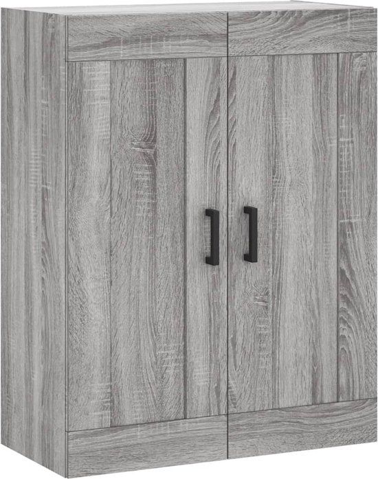 vidaXL Wandkast Grijs Sonoma Eiken 69,5x34x90 cm