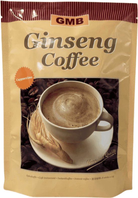 GMB Ginseng Cappuccino Oploskoffie 8ST