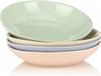 Bol 4 stuks 8 inch ovale porseleinen soepborden saladekommen dessertgerechten serveerschaal set (21,5 * 21,5 * 4,5 cm)