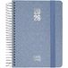 Grafoplas Kalender 2026, weekoverzicht, A6, Spaans, metallic blauw, met stickers, hardcover, gevoerde hardcover, spiraalbinding, rubberen sluiting, van januari tot december, FSC, 120 pagina's