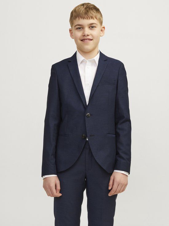 Jack & Jones Junior Colbert Jprsolaris Blazer Noos Jnr 12182245 Dark Navy Mannen Maat - 176