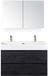 BES LED Maxx XL Badmeubelset 100 cm - Black Oak - Wastafel Kube 2 Kraangaten met Spiegelkast