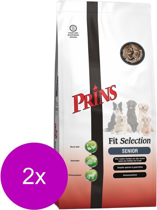 Prins Procare Fit-Selection Senior Gevogelte&Vlees - Hondenvoer - 2 x 2 kg