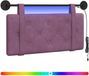 vidaXL Hangend hoofdbord Met LED-verlichting Paars Fluweel