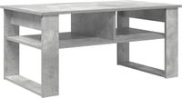 vidaXL Salontafel Beton Grijs 96 x 54 x 44 cm Bewerkt Hout