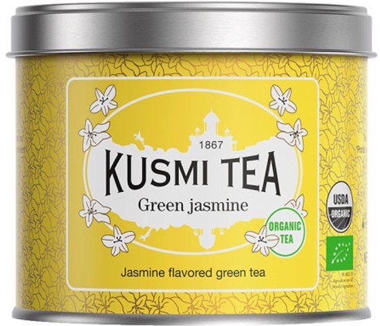 Kusmi Tea Biologische groene thee Green Jasmine, 90 g (in metalen blik)