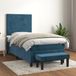 Maison Exclusive - Lit boxspring avec matelas, bleu foncé, 90x190 cm, velours
