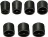 Bouchons en caoutchouc sans marque pour pieds de chaise et de table (16 mm) - Noir
