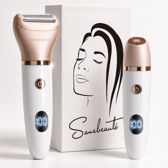 Sansbeauté® 2-in-1 Ladyshave met Display - USB Oplaadbaar