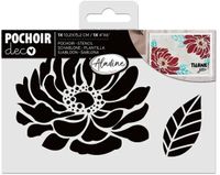 Aladine sjabloon bloemen stencil 10x15 cm multicolor pioen.