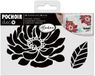 Aladine sjabloon bloemen stencil 10x15 cm multicolor pioen.