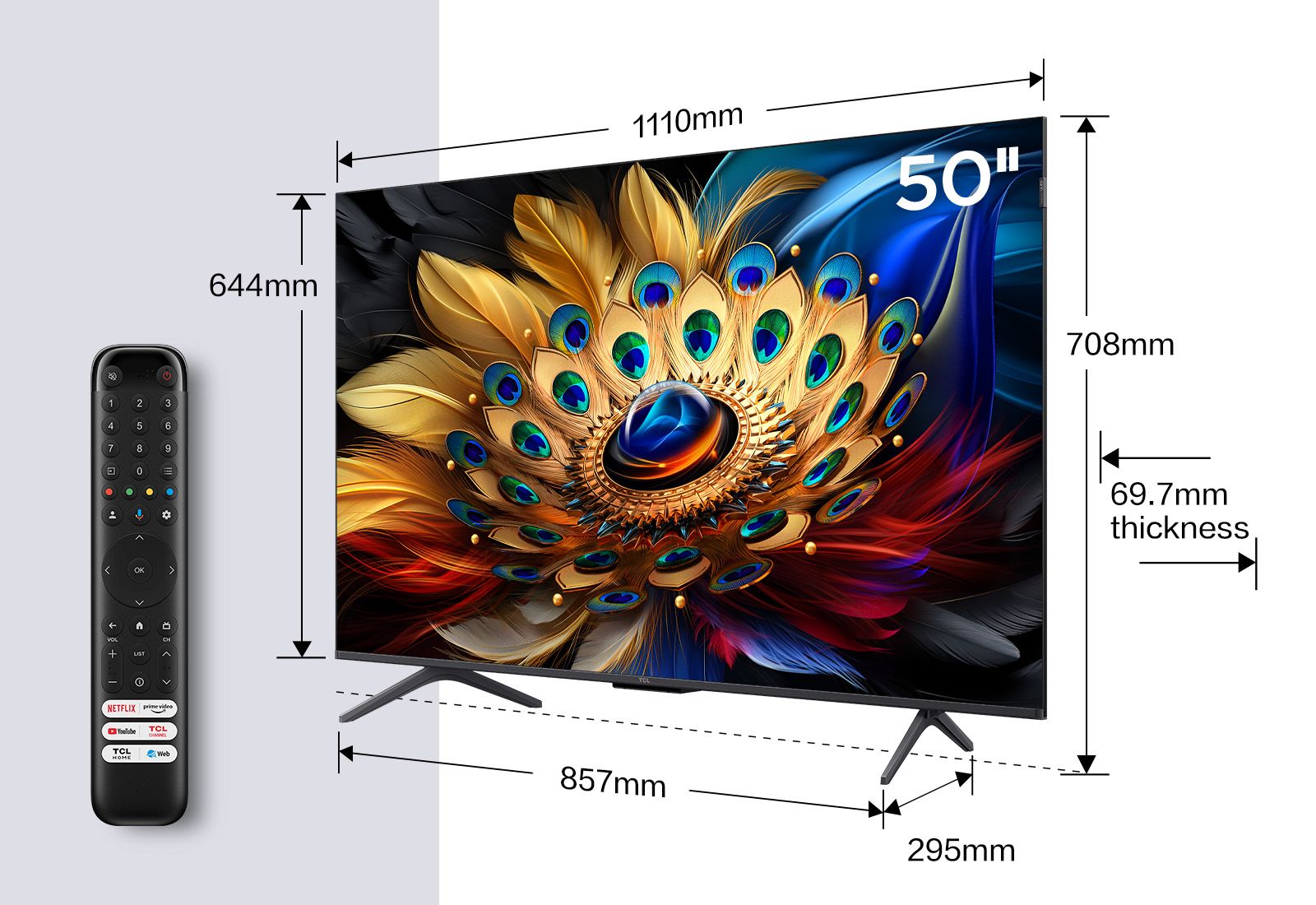 TCL C69 / QLED screen / 50 inches / 2024