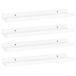 VidaXL Wandschappen 4 stuks Wit MDF 40x9x3 cm