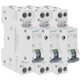 Siemens – 3 stuks elektrische stroomonderbrekers fase + neutraal 2A
