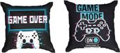 Ulticool - Kussenhoes - Game On Off Controller Monitor Gaming Accesoires - Set van 2 Kussens - Exclusief Kussenvulling - Sierkussens 45x45 cm