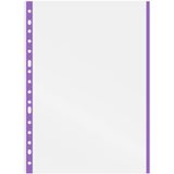 Grafoplás 5511051 Doos met 100 transparante multi-perforatie-hoesjes, folio formaat, rood, 16 gaten, polypropyleen, extra glas, voor ringmappen