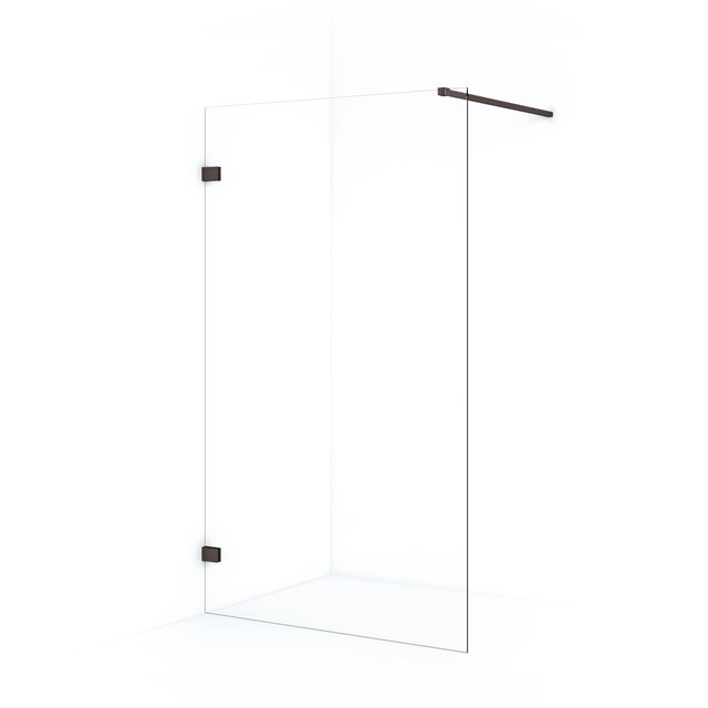 Maxaro Inloopdouche Diamond 110cm 8mm Helder Veiligheidsglas Zwart Metaal