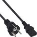InLine C13 (recht) - CEE 7/7 (recht) stroomkabel - 3x 0,75mm / zwart - 0,50 meter