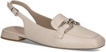 CAPRICE Elegante leren slingback-loafer voor dames, Cream Perlato, 38 EU