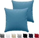 Dreamzie Taie d'oreiller (Set de 2) – Bleu Coton - 80 x 80 cm