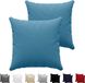 Dreamzie Taie d'oreiller (Set de 2) – Bleu Coton - 80 x 80 cm