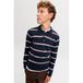 JACK & JONES JUNIOR gebreide gestreepte trui - donkerblauw