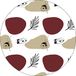 Bonateks Ronde digitaal bedrukte muismat, antislip onderkant, voor kantoor en thuis, diameter: 22 cm