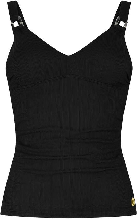 Ten Cate Beach Ten Cate Tankini Top V-neck Zwart Dames Maat 38