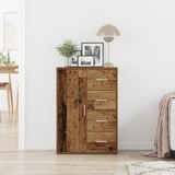 vidaXL Dressoir Oudhout 60 x 31 x 84 cm Bewerkt Hout