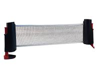 Happy People Unisex jeugd 74448 flexibele tafeltennisnet, tafeltennisnet, lichtgrijs, tot 2 meter uittrekbaar