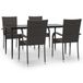 VidaXL Salon de jardin marron
